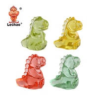 Bonbons gélifiés halal en forme de dinosaures 3D, saveur fruitée, 4 couleurs, en sachet, marque privée