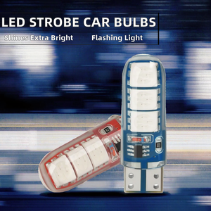 Ampoules LED T10 5050 6SMD SMD pour voiture, <span class=keywords><strong>stroboscope</strong></span> jaune, nouveau, <span class=keywords><strong>12V</strong></span> - Product Image 2