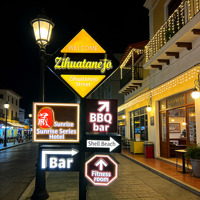 Panneau publicitaire extérieur lumineux LED 3D vertical pour affichage commercial