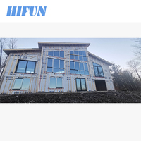 HIFUN, gran oferta, ventanas de aluminio de 5 + 20A + 5mm de doble acristalamiento baratas, vidrio de baja emisividad, ventana abatible de aluminio insonorizada con rotura térmica