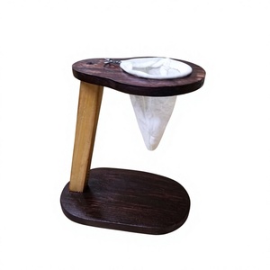 Support à filtre à café carré minimaliste en bois, capacité 350 ml, écologique, pour la maison, la cuisine et les cafés - Product Image 4