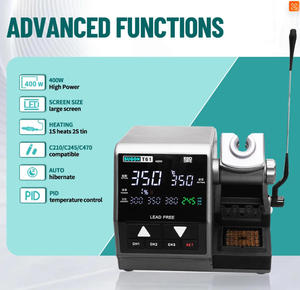 Station de soudage SUGON T61 <span class=keywords><strong>400W</strong></span>, station de retravail de soudage compatible avec les pointes de <span class=keywords><strong>fer</strong></span> à <span class=keywords><strong>souder</strong></span> C470/245/210, surface peinte, outils de grande taille - Product Image 3