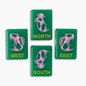 Jeu de Mahjong Américain Professionnel 160 Tuiles, Portable, en Acrylique, Série Émeraude Chanceuse avec Logo Personnalisé - Product Image 3