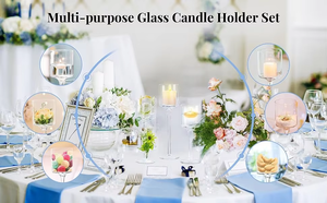 Bougeoir cylindrique en <span class=keywords><strong>verre</strong></span> Bougeoir en <span class=keywords><strong>verre</strong></span> de table Bougeoir en <span class=keywords><strong>verre</strong></span> transparent <span class=keywords><strong>pour</strong></span> bougies Décoration de mariage - Product Image 5