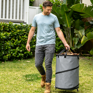 Tragbare Faltbare Laubsammeltasche für Gartenarbeit im Freien, Großhandel Maßgefertigte Pop-up Gartentasche mit Stahlrahmen, Gartenabfallsack - Product Image 1