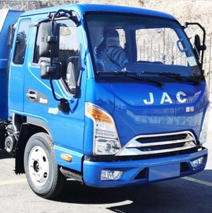Camión Volquete Diésel de Eje Único Azul de 3.2m de la Marca JAC, 132hp, Nuevo Mini Camión Volquete 4x2 con Cámara Trasera y Luces - Product Image 4