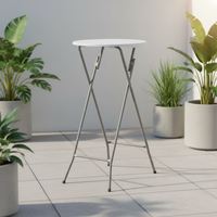 Ensemble table et chaises pliantes en plastique HDPE léger et portable pour usage hospitalier, extérieur, restaurants et parcs, avec structure en acier