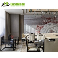 Set ristorante moderno moderno personalizzato tavolo da pranzo in legno massello e sedia doppio divano laterale opzionale per Hotel o caffetteria Bar