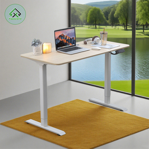 Giá Rẻ Giá tùy chỉnh đôi động cơ văn phòng nhà Chiều cao có thể điều chỉnh Ergonomic thường vụ bàn bàn có thể điều chỉnh bàn máy tính - Product Image 1