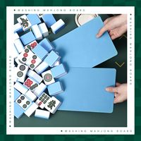 Mélangeur de tuiles de Mahjong 2026 pour le mélange, Vert, Ensemble de 4 cartes de mélange de Mahjong en PVC |   Accessoires de Mahjong,
