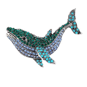 Alta Qualidade Rhinestone <span class=keywords><strong>Dolphin</strong></span> Whale <span class=keywords><strong>Brooch</strong></span> Badge Lapel Pin para Mulheres e Homens Moda Jóias Broches para Acessórios de Vestuário - Product Image 5