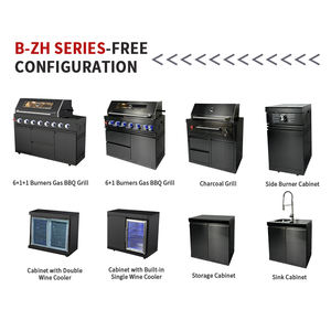 Set <span class=keywords><strong>Completo</strong></span> di Cucine Modulari Portatili per Esterni con Isola BBQ, Mobile Lavello e Armadietto - Product Image 5