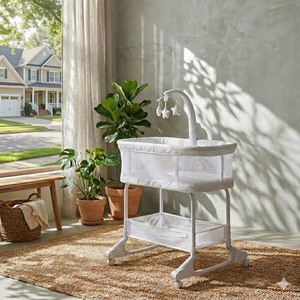 High Grade Adjustable <b>Swing</b> Speed Baby Crib Rocking Bassinet <b>Swing</b> Bassinet With Usb Charging Port - Product Image 5