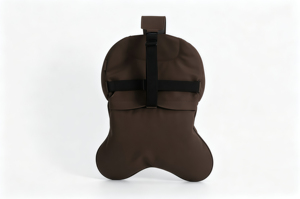 Almohada de cuello y cintura de cuero perforado para reposacabezas de coche, accesorio de confort para viajes en vehículo, de producción propia - Product Image 6