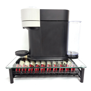 Cajón con diseño de mango <span class=keywords><strong>para</strong></span> cápsulas de café <span class=keywords><strong>Nespresso</strong></span> Vertuo, soporte de cristal templado <span class=keywords><strong>para</strong></span> cápsulas de café, 40 unidades, novedad de 2022 - Product Image 5