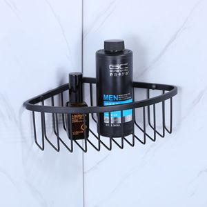 رف حمام الأسود رف زاوية الفولاذ المقاوم للصدأ دش تخزين قوس الرف - Product Image 1