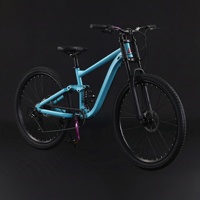 Vélo tout-terrain à suspension intégrale pour jeunes étudiants, frein hydraulique, vélo à une vitesse pour garçons et filles