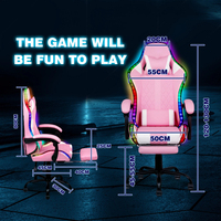 Acheter Grand fauteuil de jeu électrique LED debout en métal noir Ensemble de chaise de jeu pour ordinateur portable PC RGB Racing Gaming Desk With Chair Combo