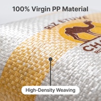 Bolsas Tejidas de PP para Envasado Agrícola Industrial, Impresión Flexográfica Personalizada, Reciclables, de 25 kg, para Arroz, Harina, Fertilizantes y Alimentos