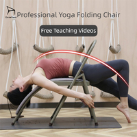 Chaise de yoga pliable de qualité professionnelle avec support lombaire pour studio et salle de sport
