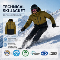 Snowboard personnalisé veste de neige de haute qualité vêtements de ski imperméables veste de neige hommes veste de ski combinaison de ski imperméable
