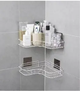 Stoßsicheres Dreieck-Regal Badezimmer Küche Schmiedeeisen-Aufbewahrungsregal Aufbewahrungskorb Toilette wandmontiert Großhandel