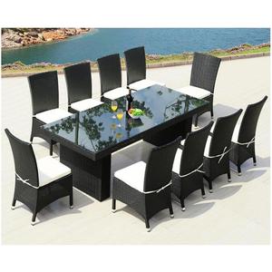 Thêm lớn 10 chỗ ngồi PE mây phòng ăn đặt bàn ăn với ghế - Product Image 1