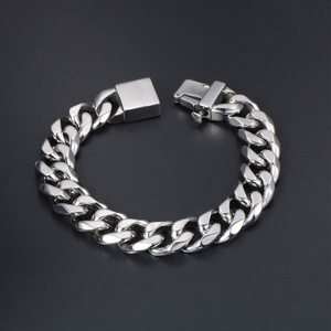 Pulsera de cadena de acero de titanio para hombre, 21,5 cm, joyería Hip Hop CE499 - Product Image 2