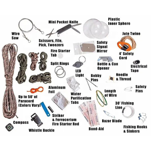 Outdoor Survival Tool Kit Camping Wandern Jagd Klettern Notfall First Aid 550lb Paracord Survival Gear Set - Product Image 6