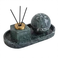 Plateau en marbre naturel, porte-encens, diffuseur d'arômes, décoration de maison en pierre de luxe, style nordique, organisateur de bijoux, support de vanité