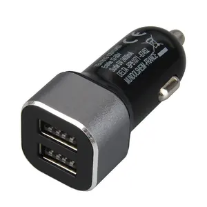 Draagbare 5V 2.4A Dual Usb Car Charger 2 Port Fast Opladen Power Adapter Auto Telefoon Opladers Voor Smartphones