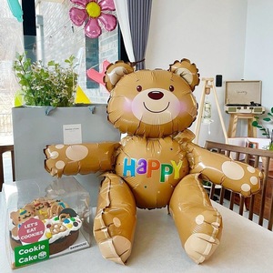 Palloncino in lamina di alluminio a forma di <span class=keywords><strong>orsetto</strong></span> abbracciabile, simpatico cartone animato, per feste di <span class=keywords><strong>compleanno</strong></span> e laurea, Happy Bear - Product Image 5