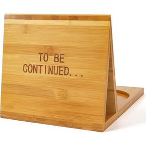 Soporte de Lectura de Bambú para Amantes de los Libros, Soporte Triangular con Portavasos, Portaplumas, Soporte Plegable para Libros - Product Image 3