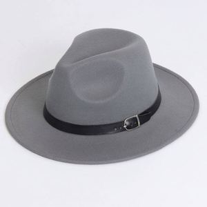 Nouveau Chapeau en feutre uni 2026 pour enfants, style rétro britannique jazz, unisexe, à bord plat, haut de gamme, pour la pêche - Product Image 6