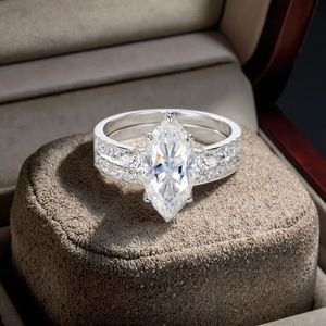 Verdia เพชรโมอิส3ct หรูสำหรับทุกเพศแหวนแต่งงานชุบโรเดียม925สเตอริงได้รับการรับรอง <span class=keywords><strong>GRA</strong></span> - Product Image 2