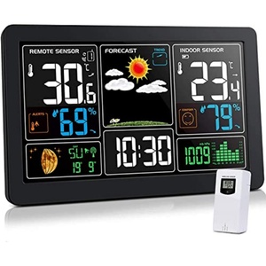 Thermomètre Hygromètre Numérique Sans Fil Personnalisé Intérieur/Extérieur, Capteur Intelligent pour Lecture de Température et d'Humidité de Cuisine, en Plastique - Product Image 1