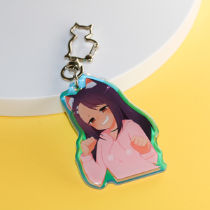 Acrylic Keychain Custom Acrylic Holographic Keychain Hologram Anime Glitter Keychain Custom Acrylic Keychain Wholesaler