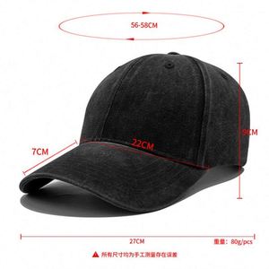 Gorra de Béisbol de Algodón Desgastado - Gorra Lavada con Logotipo Personalizado Bordado - Product Image 4