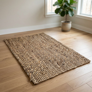 Tapete Rectangular de Jacinto de Agua de Color Natural - Varios Tamaños (80x40 CM 120x60 CM 200x100 CM 300x200 CM) - Product Image 3