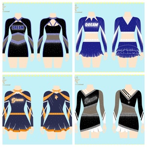 Dye Sublimation Custom All-<strong>star</strong> Cheerleading Uniform High Quality Clothing Custom Cheerleading Girl Costumes Crop Top US <strong>UK</strong> UAE - Product Image 4