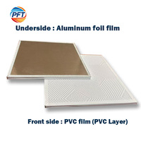 Plafond en PVC carré moderne, ignifuge, résistant à l'humidité, insonorisant, installation rapide pour appartement, centre commercial, hôtel, hôpital