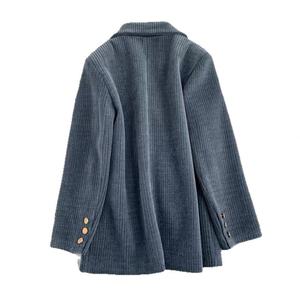 Nouvelle Collection Automne : Blazer Amincissant en Velours Côtelé pour Femme, Coupe Petite, Style Coréen Décontracté, Anti-Plis, Col Cranté - Product Image 5