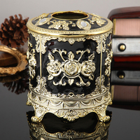 Boîte à mouchoirs rétro européenne en plastique imitation émail, rangement de bureau, décoration personnalisée pour hôtel et maison, fournitures de décoration en gros