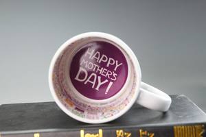 11oz en gros pas cher tasse en céramique tasse thème tasse cadeau pour maman tasses personnalisées pour sublimation avec des techniques intérieures de fleurs rôties - Product Image 4