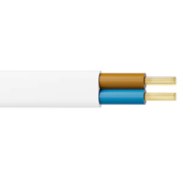 Linsheng H05Z1Z1H2-F 2-adriges Flachkabel 300V Halogenfrei Raucharmes Thermoplastisches Stromkabel für Europäische Geräte
