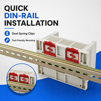 Boîtier électronique en plastique pour montage sur rail DIN, boîtier de jonction électrique pour module de commande PCB, équipement industriel