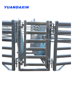 Corridor de manutention pour moutons réglable de 6 pieds, système de manutention portable en métal pour ranch et ferme avec fonction de passage, chutes pour bétail