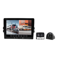 Système de caméra de sécurité HD à vision nocturne pour camionnette, caméra de recul 360°, rétroviseur, dashcam pour écran de voiture, kit d'écran de surveillance