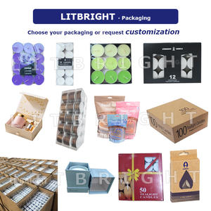 OEM Preço Baixo Pacote com 50 Velas de Chá Brancas Sem Fragrância de Parafina de 4 Horas para Casamento Natal Oração Shabbat - Product Image 5