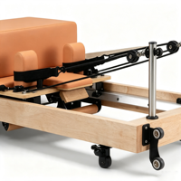 Appareil de Pilates Reformer en érable pliable et réglable avec repose-jambes pour la maison, équipement d'exercice en gros